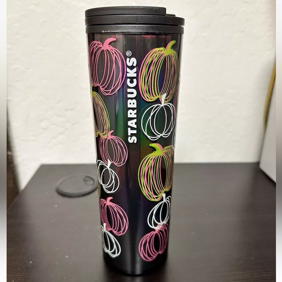 Starbucks Halloween 2023 GLOW IN THE DARK Pumpkins FALL Hot/Cold 16oz Tumbler - Picture 5 of 7